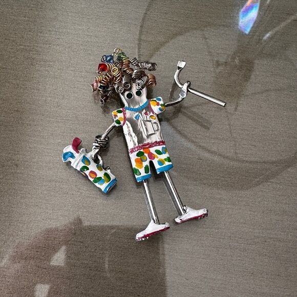 Vintage Ganz Golfer Brooch Pin - Picture 1 of 10